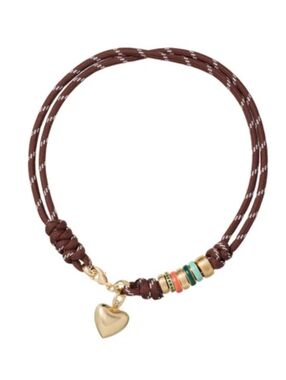 Roxanne Assoulin The Super Size Happy Cord Necklace with gold charm